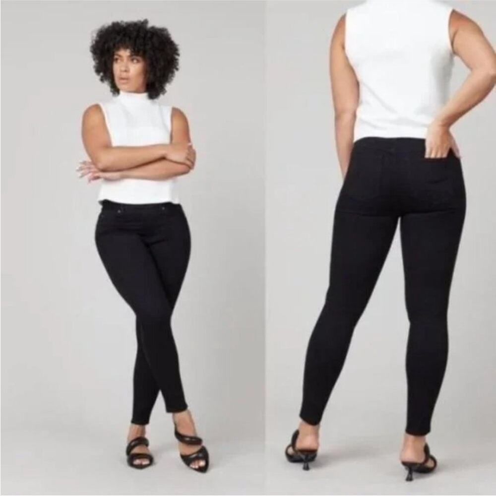 Spanx Black Skinny Pull On Jeans Size XL
